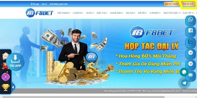 Các bước tạo lập nick F8bet cơ bản dành cho thành viên mới