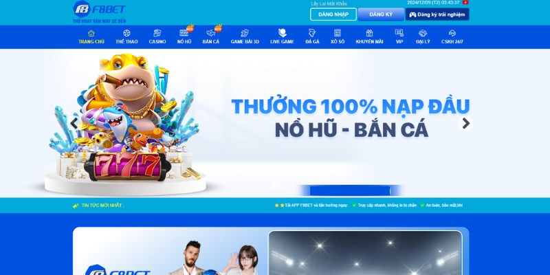 Nhà cái F8bet là sân chơi giải trí trực tuyến quen thuộc của hàng triệu bet thủ